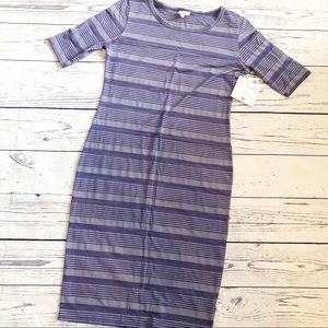 LULAROE l NWT Medium purple striped Julia